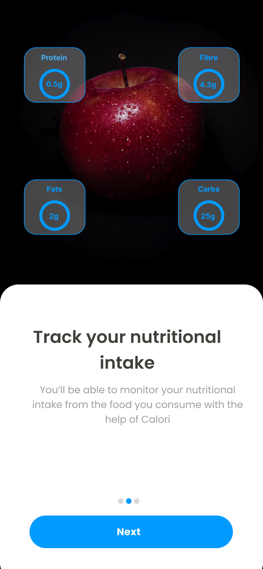 Calori App Onboarding Screens